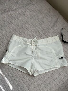 Vtg local motion, off-white nylon rip stop summer board shorts juniors 13